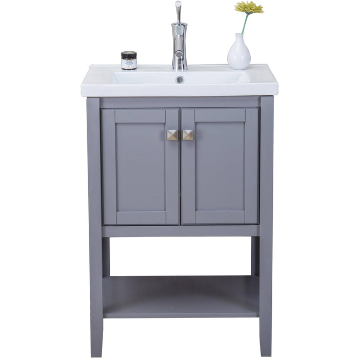 Eviva Tiblisi 24" Modern/Transitional Bathroom Vanity with White Porcelain Sink