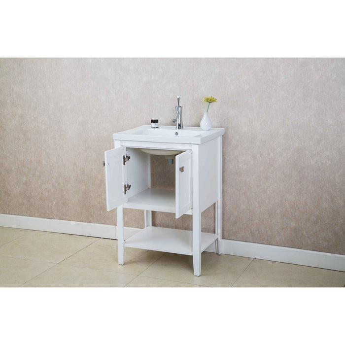 Eviva Tiblisi 24" Modern/Transitional Bathroom Vanity with White Porcelain Sink