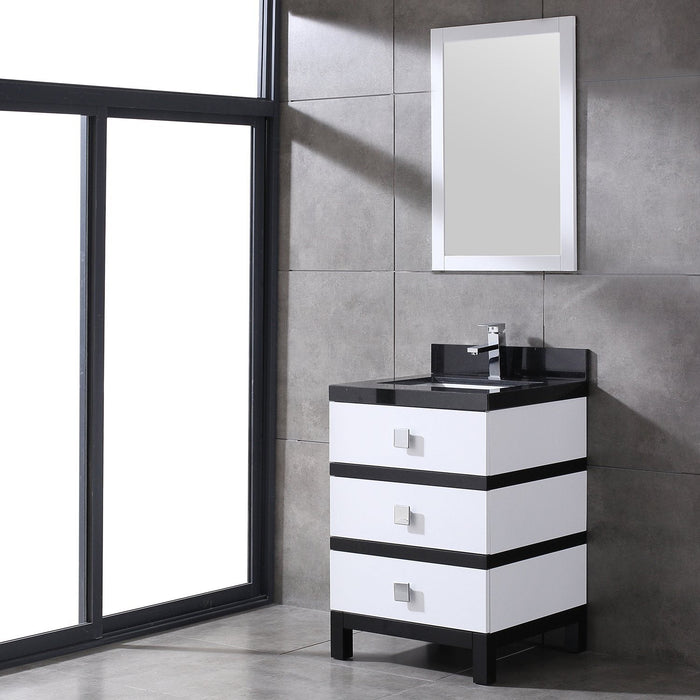 Eviva Sydney 24 Inch Bathroom Vanity with Solid Quartz Counter-top