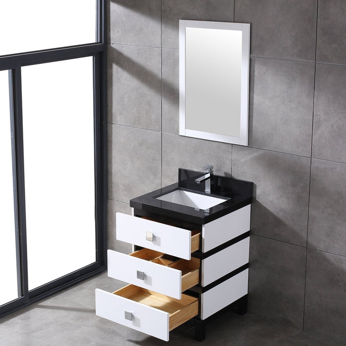 Eviva Sydney 24 Inch Bathroom Vanity with Solid Quartz Counter-top