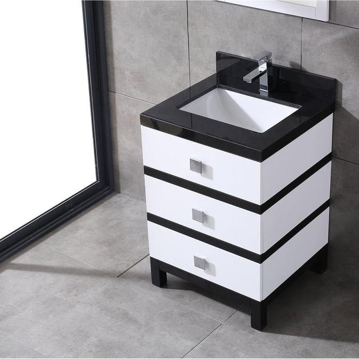 Eviva Sydney 24 Inch Bathroom Vanity with Solid Quartz Counter-top