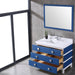 Eviva Sydney 42 Inch Bathroom Vanity with Solid Quartz Counter-top
