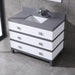 Eviva Sydney 42 Inch Bathroom Vanity with Solid Quartz Counter-top