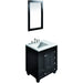 Eviva Acclaim C. 30" Transitional Espresso Bathroom Vanity with white carrera marble counter-top