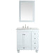 Eviva Acclaim C. 28" Transitional Bathroom Vanity with white carrera marble counter-top