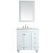 Eviva Acclaim C. 30" Transitional Espresso Bathroom Vanity with white carrera marble counter-top