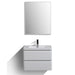 Eviva Glazzy 28" Wall Mount Modern Bathroom Vanity Set with Integrated White Acrylic Sink High Glossy White