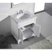 Eviva Elite Stamford 30" Solid Wood Bathroom Vanity Set with Double OG White Carrera Marble Top & White Undermount Porcelain Sink