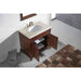 Eviva Elite Stamford 36" Brown Solid Wood Bathroom Vanity Set with Double OG Crema Marfil Marble Top & White Undermount Porcelain Sink