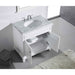 Eviva Elite Stamford 36" Solid Wood Bathroom Vanity Set with Double OG White Carrera Marble Top & White Undermount Porcelain Sink