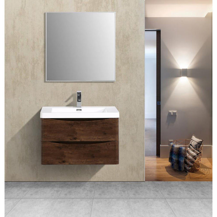 Eviva Smile 30" Modern Bathroom Vanity Set with Integrated White Acrylic Sink