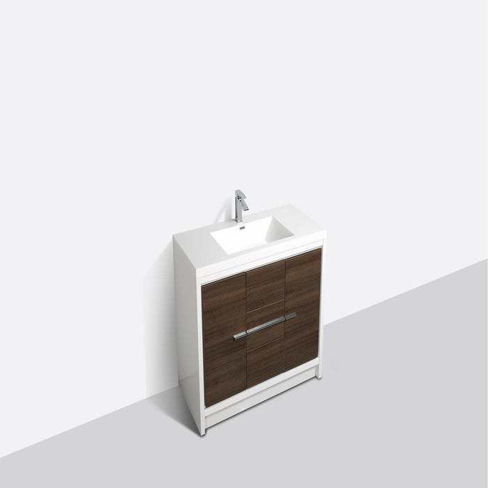 Eviva Grace 36 in Bathroom Vanity with White Integrated Acrylic Countertop