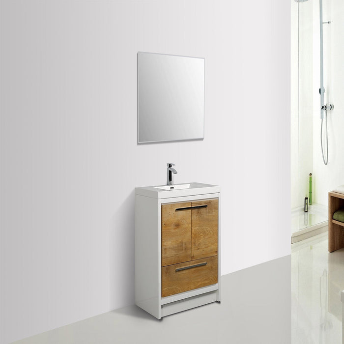 Eviva Grace 36 in Bathroom Vanity with White Integrated Acrylic Countertop