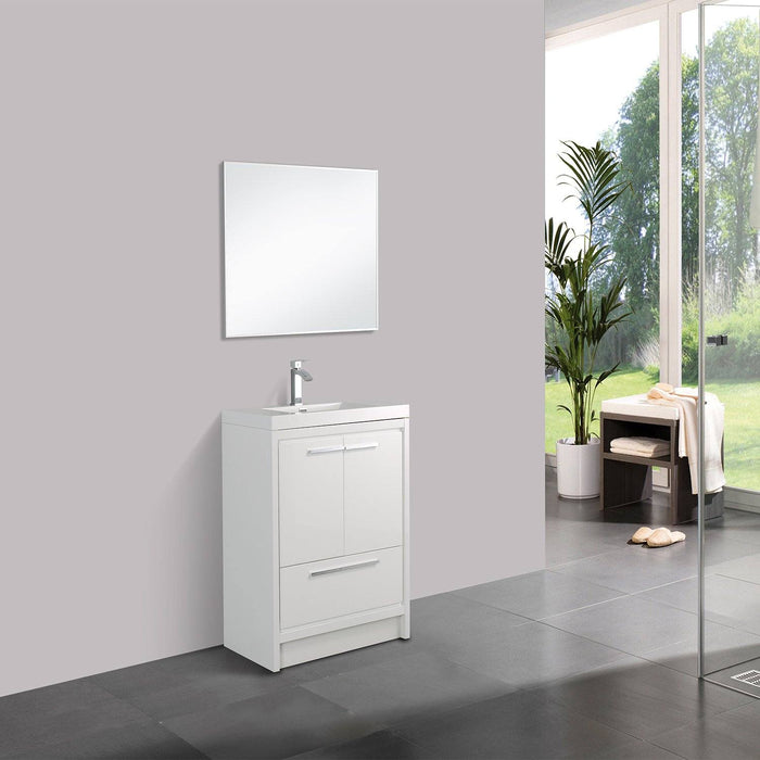 Eviva Grace 36 in Bathroom Vanity with White Integrated Acrylic Countertop