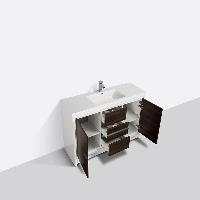 Eviva Grace 48 in. Bathroom Vanity with White Integrated Acrylic Countertop
