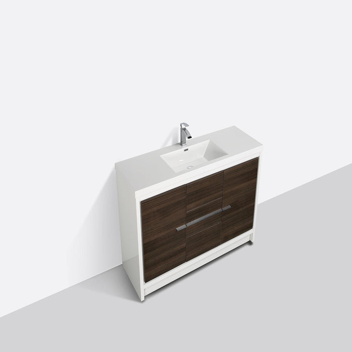 Eviva Grace 60 in. Bathroom Vanity with Single White Integrated Acrylic Countertop