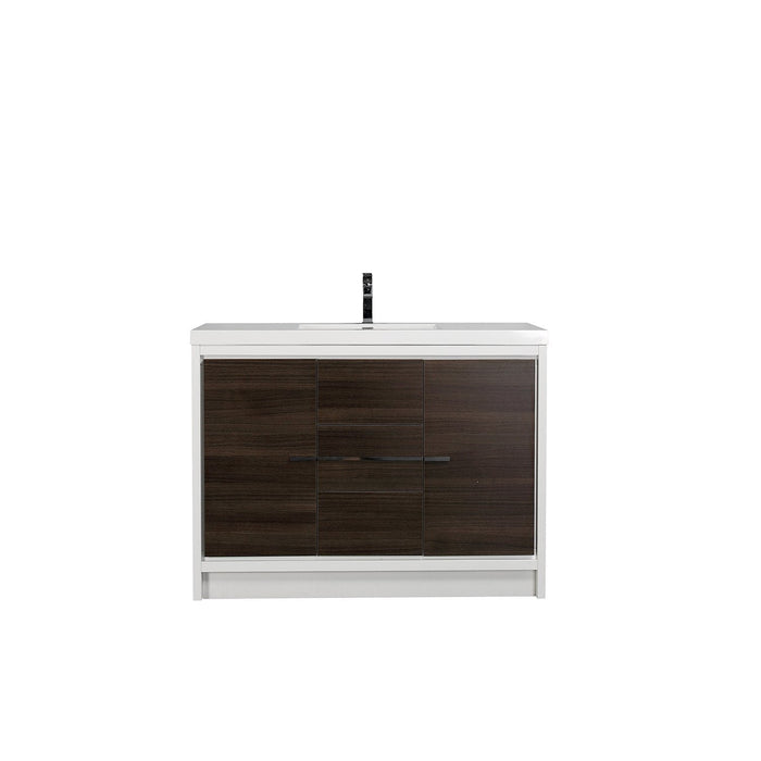 Eviva Grace 60 in. Bathroom Vanity with Single White Integrated Acrylic Countertop