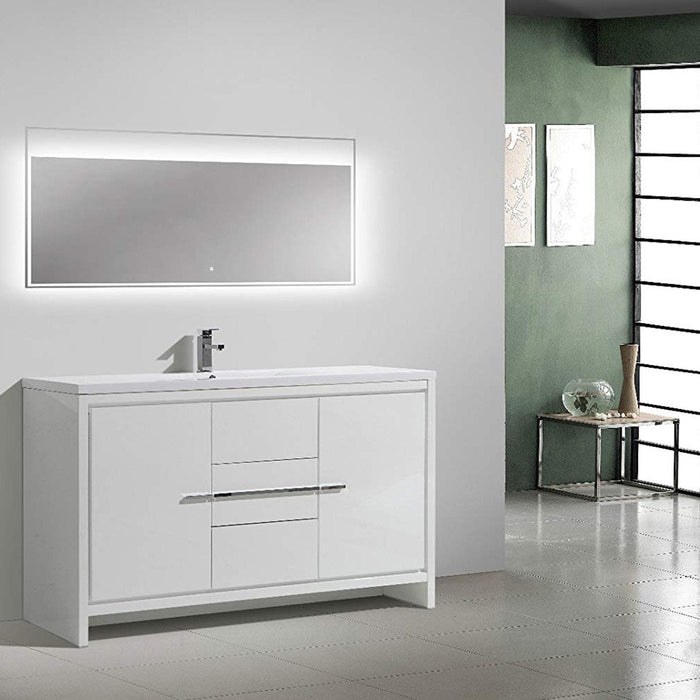 Eviva Grace 60 in. Bathroom Vanity with Single White Integrated Acrylic Countertop