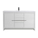 Eviva Grace 60 in. Bathroom Vanity with Single White Integrated Acrylic Countertop