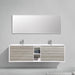 Eviva Vienna 75 in Wall Mount Bathroom Vanity with White Integrated Acrylic Sink