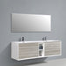 Eviva Vienna 75 in Wall Mount Bathroom Vanity with White Integrated Acrylic Sink