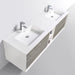 Eviva Vienna 75 in Wall Mount Bathroom Vanity with White Integrated Acrylic Sink
