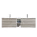 Eviva Vienna 75 in Wall Mount Bathroom Vanity with White Integrated Acrylic Sink