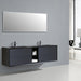 Eviva Vienna 75 in Wall Mount Bathroom Vanity with White Integrated Acrylic Sink