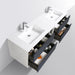 Eviva Vienna 75 in Wall Mount Bathroom Vanity with White Integrated Acrylic Sink