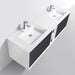 Eviva Vienna 75 in Wall Mount Bathroom Vanity with White Integrated Acrylic Sink