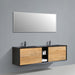 Eviva Vienna 75 in Wall Mount Bathroom Vanity with White Integrated Acrylic Sink