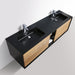 Eviva Vienna 75 in Wall Mount Bathroom Vanity with White Integrated Acrylic Sink