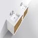 Eviva Vienna 75 in Wall Mount Bathroom Vanity with White Integrated Acrylic Sink