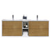 Eviva Vienna 75 in Wall Mount Bathroom Vanity with White Integrated Acrylic Sink