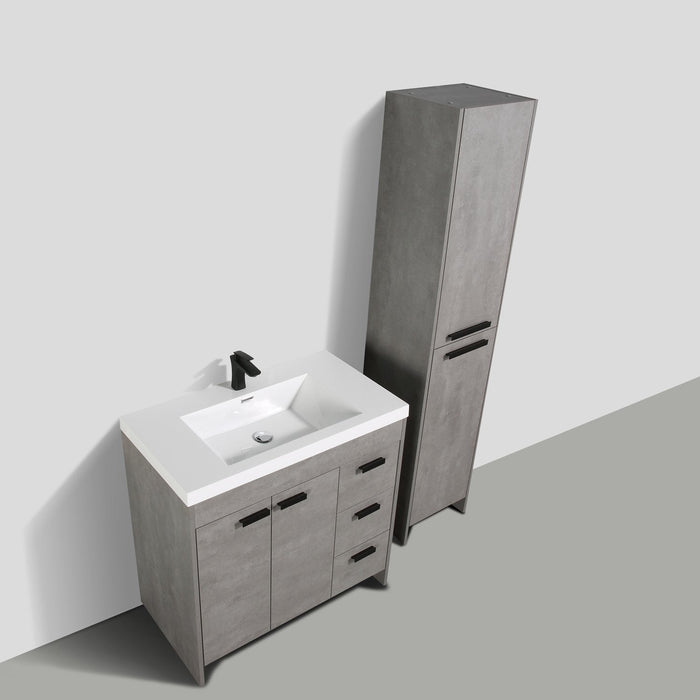 Eviva Lugano 36" Modern Bathroom Vanity with White Integrated Acrylic Sink