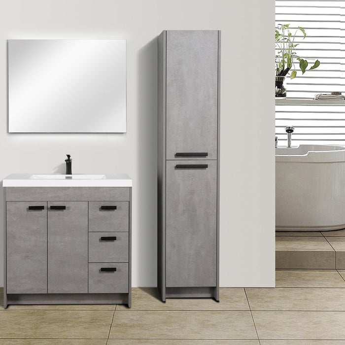 Eviva Lugano 36" Modern Bathroom Vanity with White Integrated Acrylic Sink