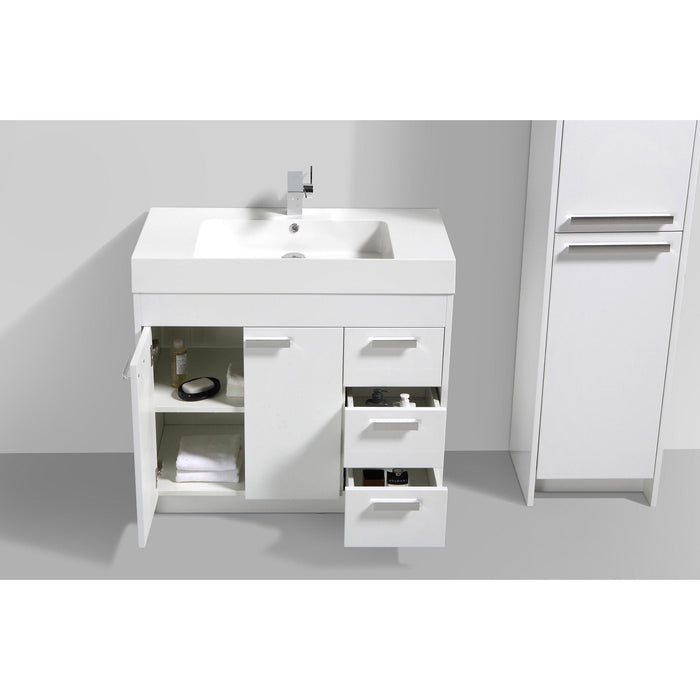 Eviva Lugano 36" Modern Bathroom Vanity with White Integrated Acrylic Sink