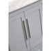 Eviva Loon 30" Long Handles Acclaim Edition Transitional Bathroom Vanity with white carrera marble counter-top