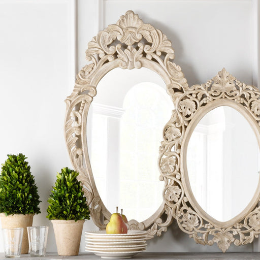 Park Hill Collection Country French Auvergne Hand Carved Wood Mirror EWI26056