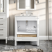 Eviva Aberdeen 30" Transitional Bathroom Vanity in Espresso, Gray or White Finish with White Carrara Marble Countertop and Undermount Porcelain Sink