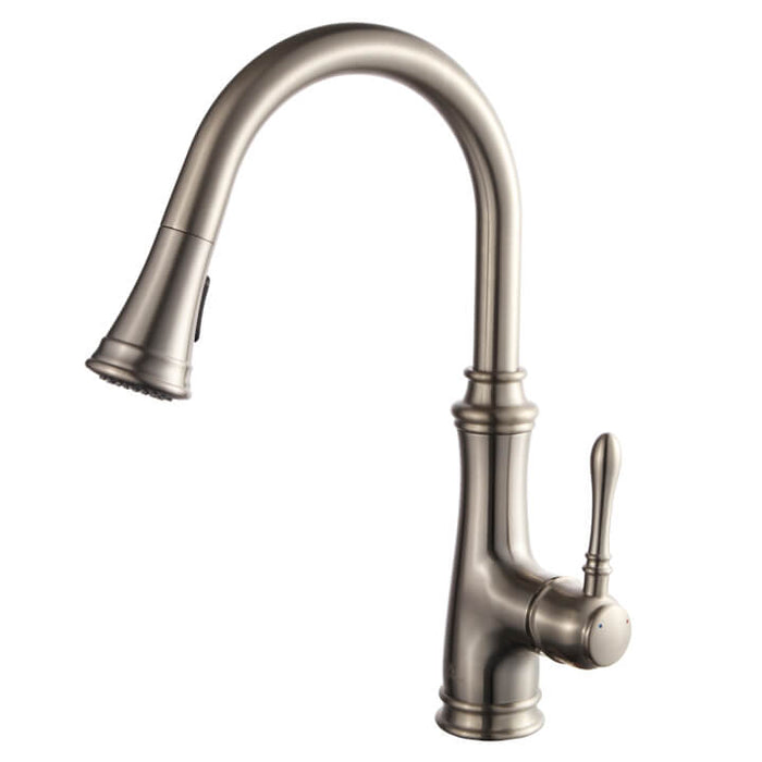 Blossom Single Handle Pull Down Kitchen Faucet – Brush Nickel – F01 204 02