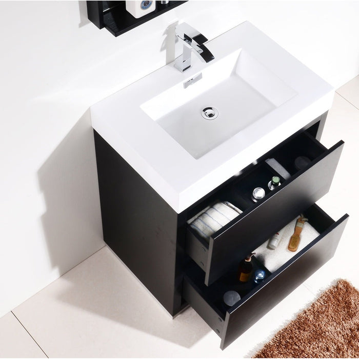 KubeBath Bliss Free Standing Modern Bathroom Vanity 30″ size