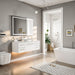 Eviva Totti Wave 48" Modern Bathroom Vanity in Gray, or White, Finish with Super White Man-Made Stone Countertop and Porcelain Vessel Sink