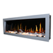 Gloria II 58" Smart Electric Fireplace with App Driftwood Log & River Rock - ZEF58VS, Silver