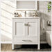 Eviva London 24" x 18" Transitional Bathroom Vanity in Gray or White Finish with White Carrara Top