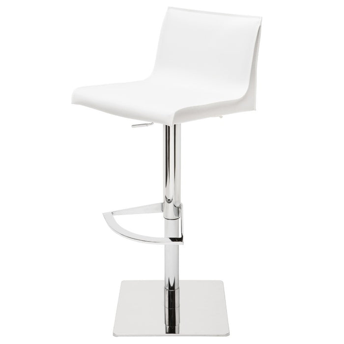 Nuevo Living Colter Adjustable Stool in White HGAR279