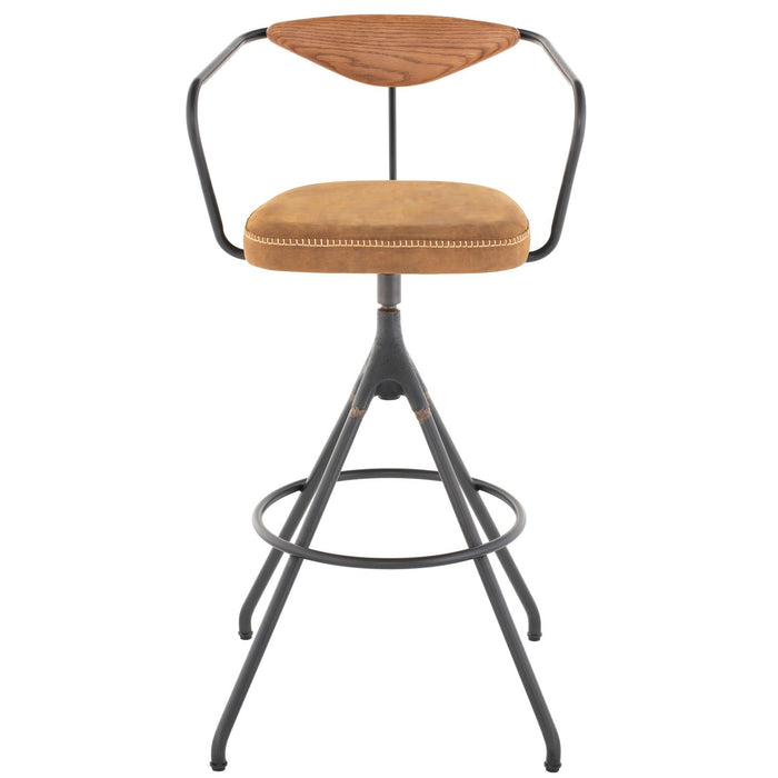 District Eight Akron Bar Stool in Umber Tan HGDA600