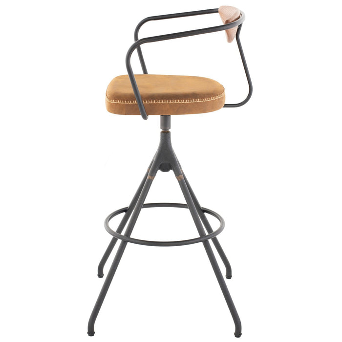 District Eight Akron Bar Stool in Umber Tan HGDA600