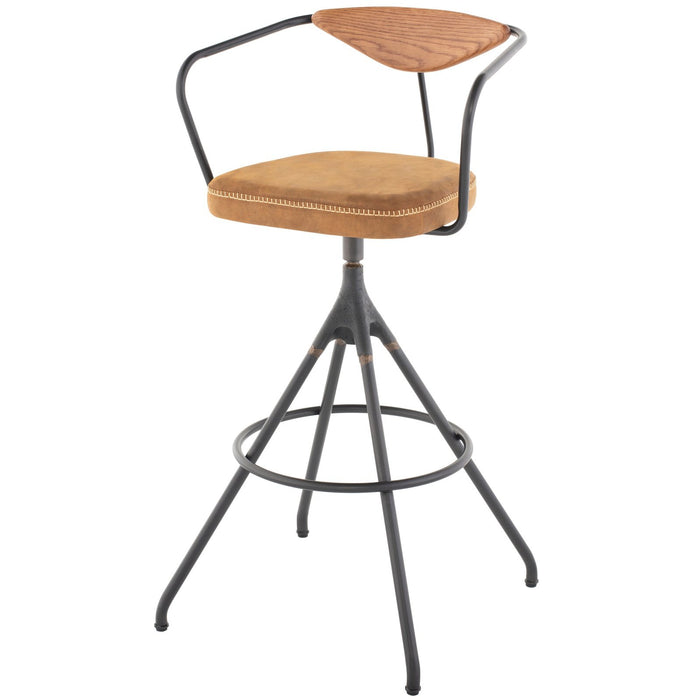 District Eight Akron Bar Stool in Umber Tan HGDA600