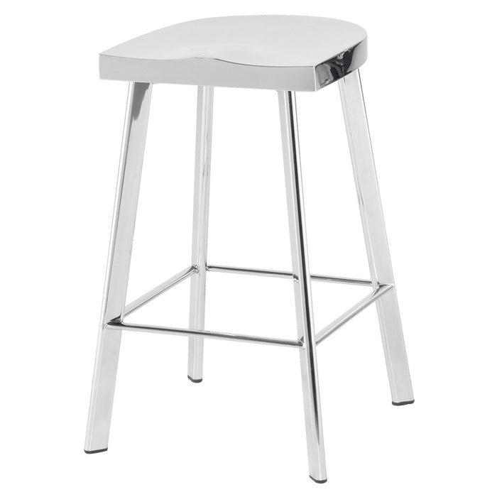 Nuevo Living Icon Counter Stool in Silver HGDE236